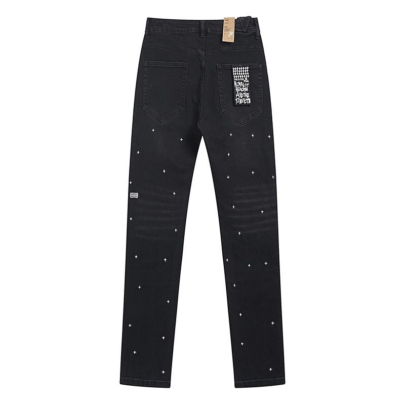 Ksubi Black Cross‑Stitch Skinny Jeans OKZY202674