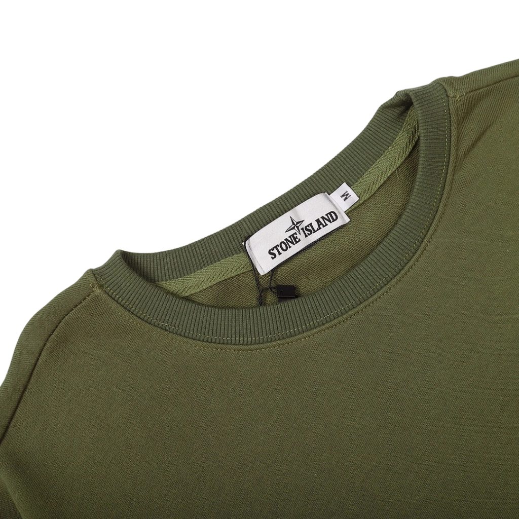 STONE ISLAN loose round neck hoodie military green OKZY2026750