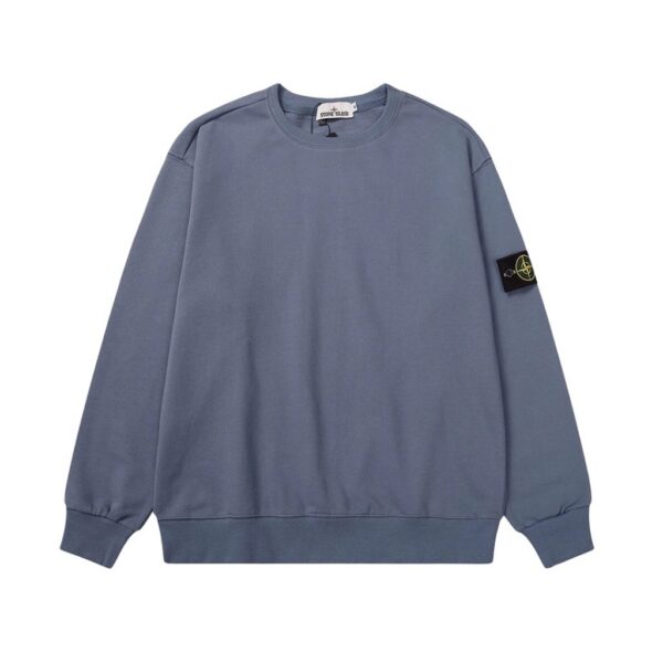 STONE ISLAN loose round neck hoodie dark blue OKZY2026751