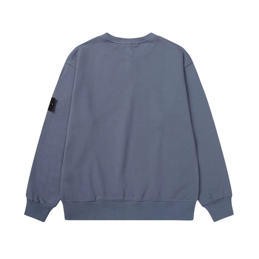 STONE ISLAN loose round neck hoodie dark blue OKZY2026751