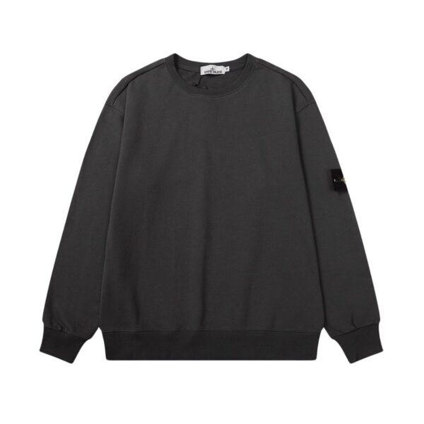 STONE ISLAN loose round neck hoodie dark gray OKZY2026753
