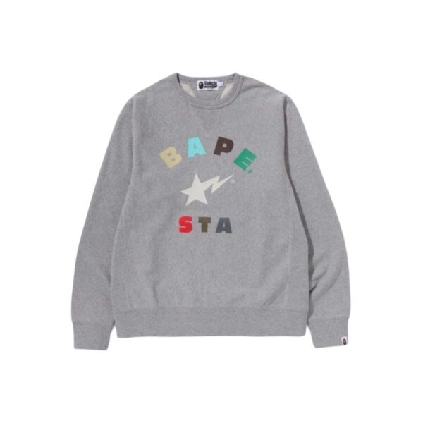 BAPE FW22 pullover round neck hoodie grey OKZY2026760