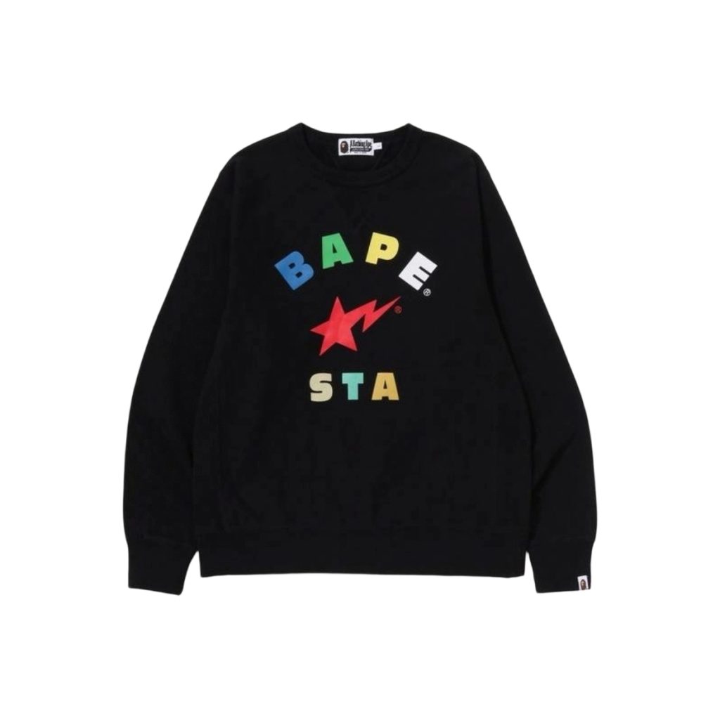 BAPE FW22 pullover round neck hoodie black OKZY2026761