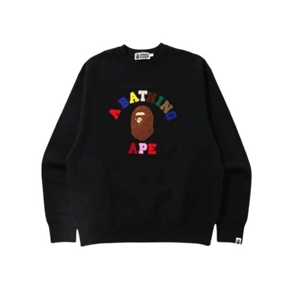 A BATHONG APE BAPE round neck hoodie black OKZY2026763