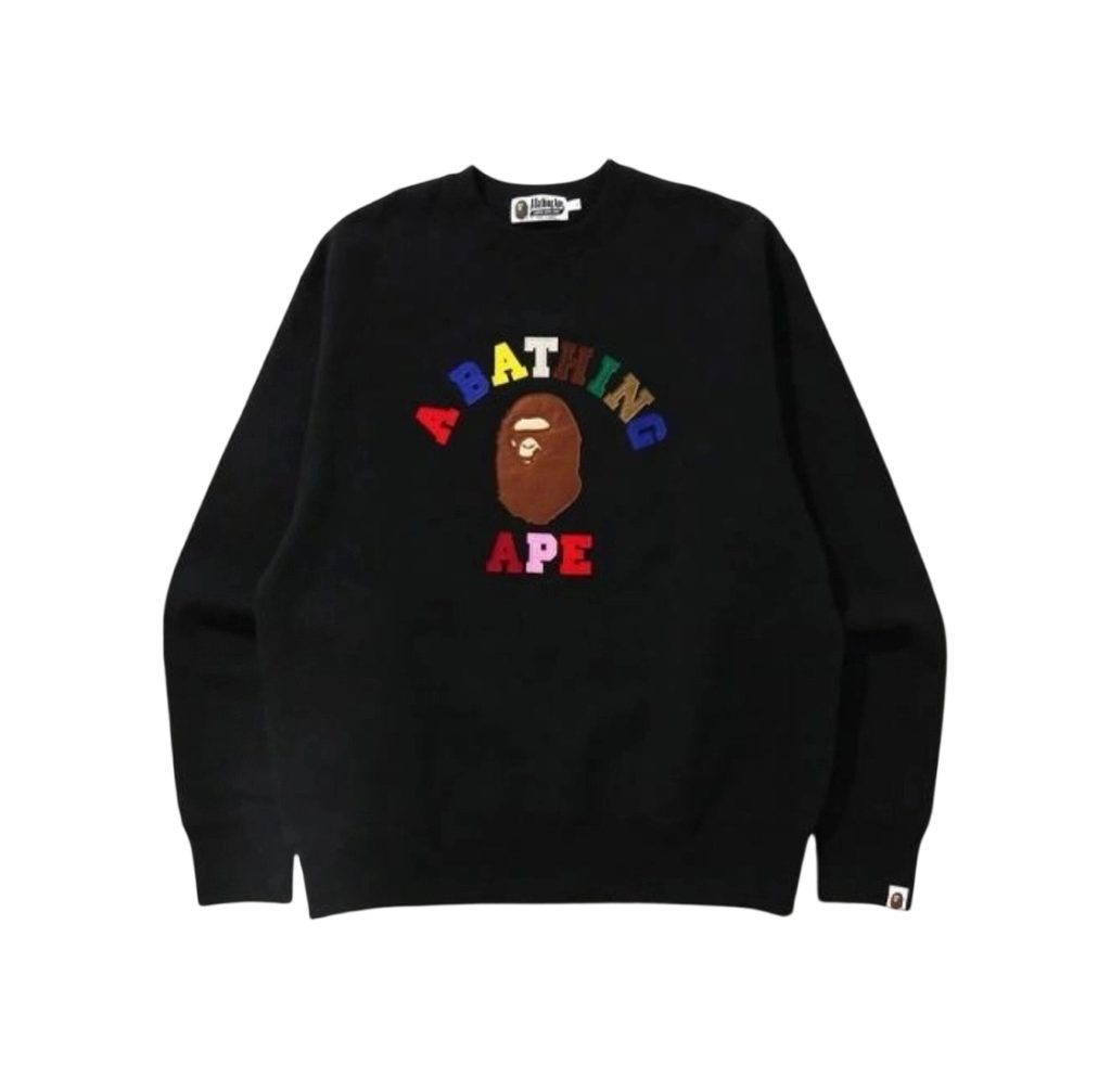 A BATHONG APE BAPE round neck hoodie black OKZY2026763