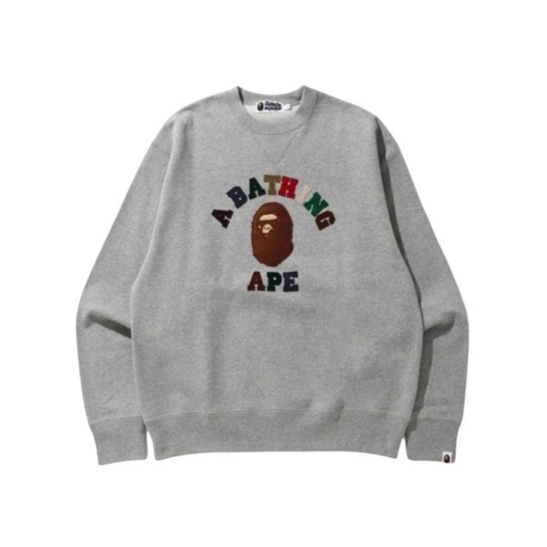 A BATHONG APE BAPE round neck hoodie grey OKZY2026764