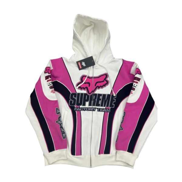 Supreme x Fox Racing Zip Up Hooded Sweatshirt OKZY2026766