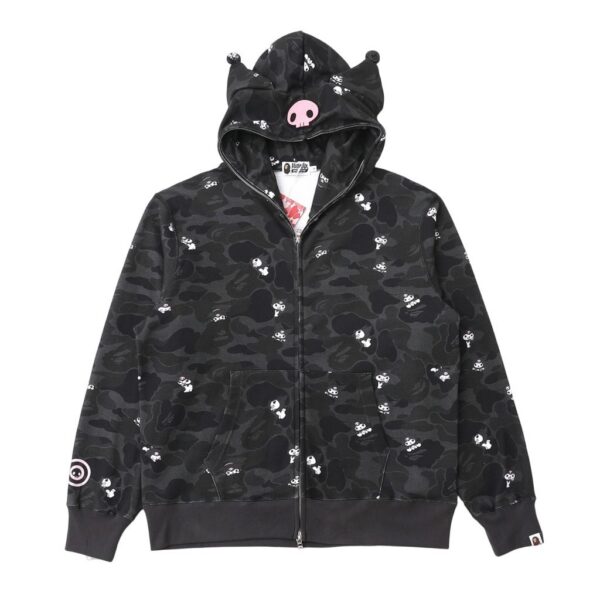 BAPE Camo Zip Hoodie Pink and Black OKZY2026769
