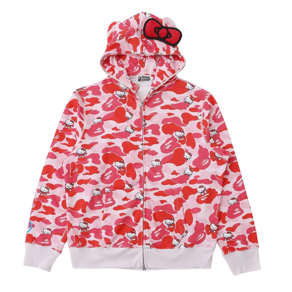 BAPE × Hello Kitty 26ss Pink Camo Co branded Zipper Hoodie OKZY2026770