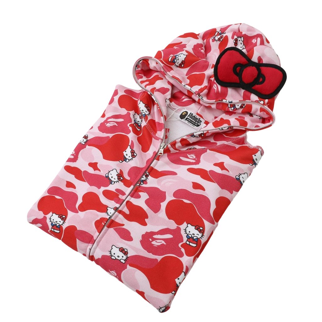 BAPE × Hello Kitty 26ss Pink Camo Co branded Zipper Hoodie OKZY2026770