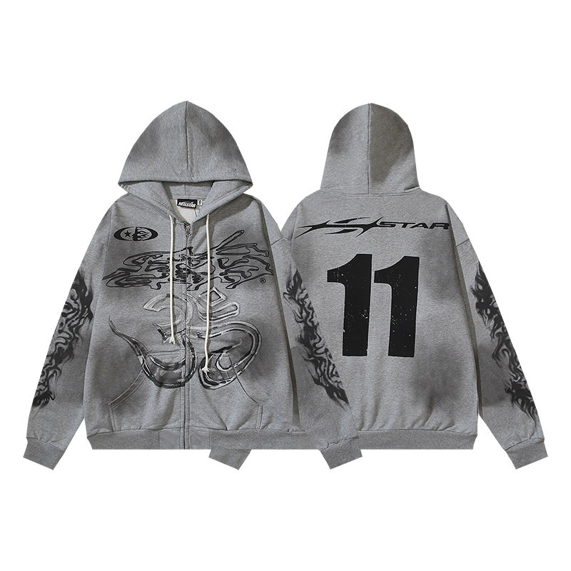 Hellstar High Street Hoodie Washwater Grey OKZY2026777