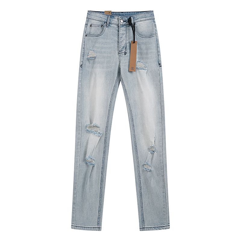 Ksubi Light Wash Multi‑Rip Jeans OKZY202677