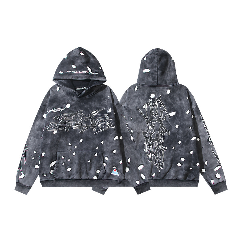 Hellstar Washed Old High Street Retro Hoodie OKZY2026787