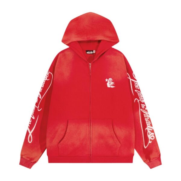 Hellstar Trendy Zipper Hoodie Red OKZY2026793