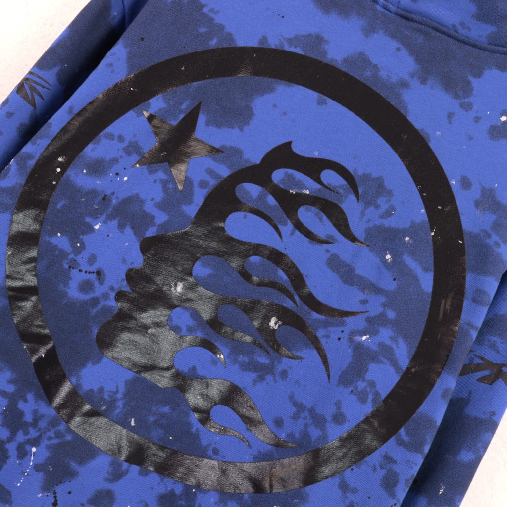 Hellstar Sports Tie-Dye Skull Hoodie Blue OKZY2026794