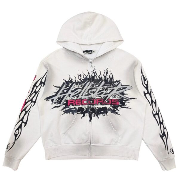 Hellstar Records Glitter Zip-Up White OKZY2026797