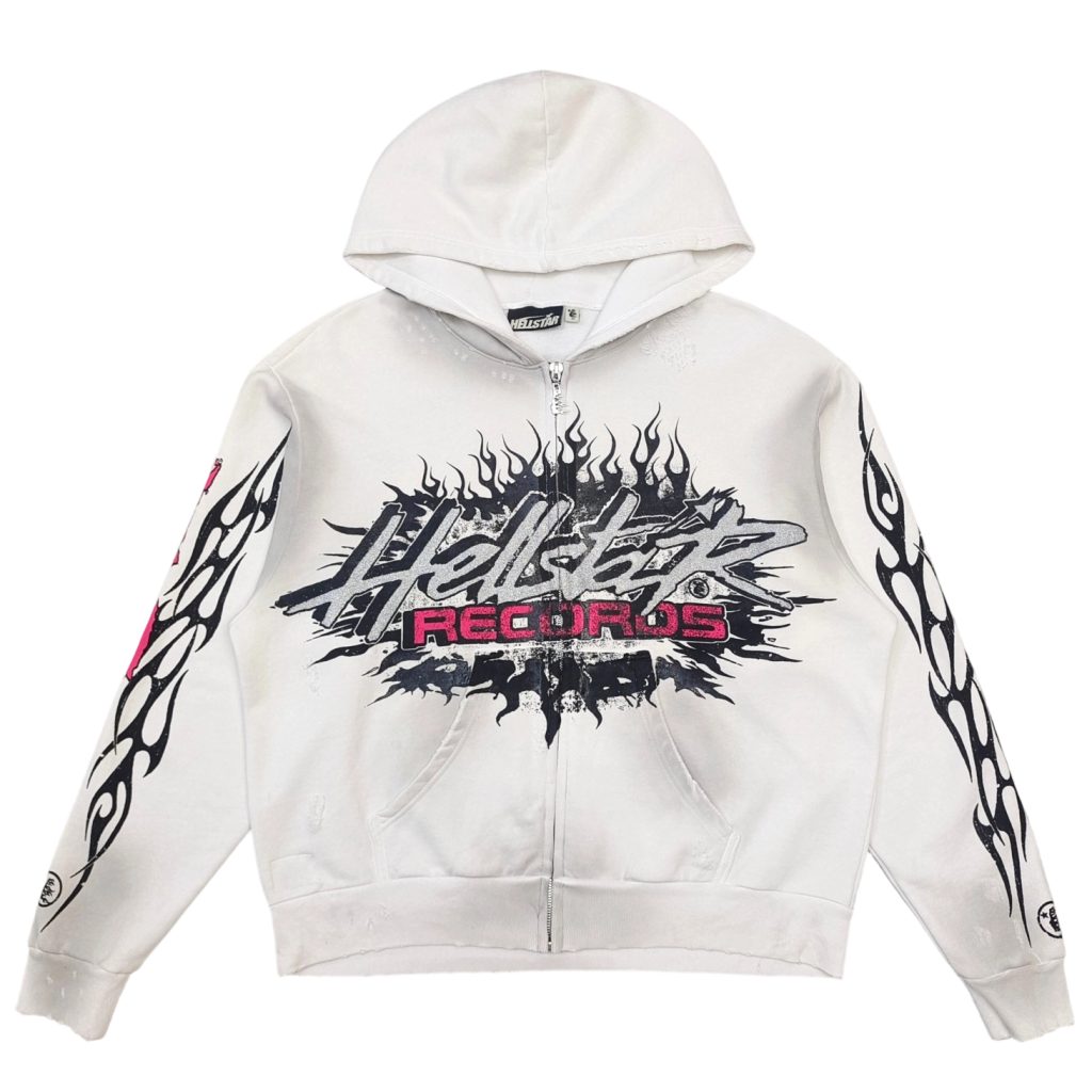 Hellstar Records Glitter Zip-Up White OKZY2026797
