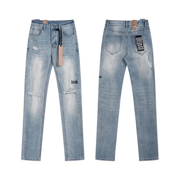 Ksubi Embroidered Logo Ripped Jeans OKZY202679