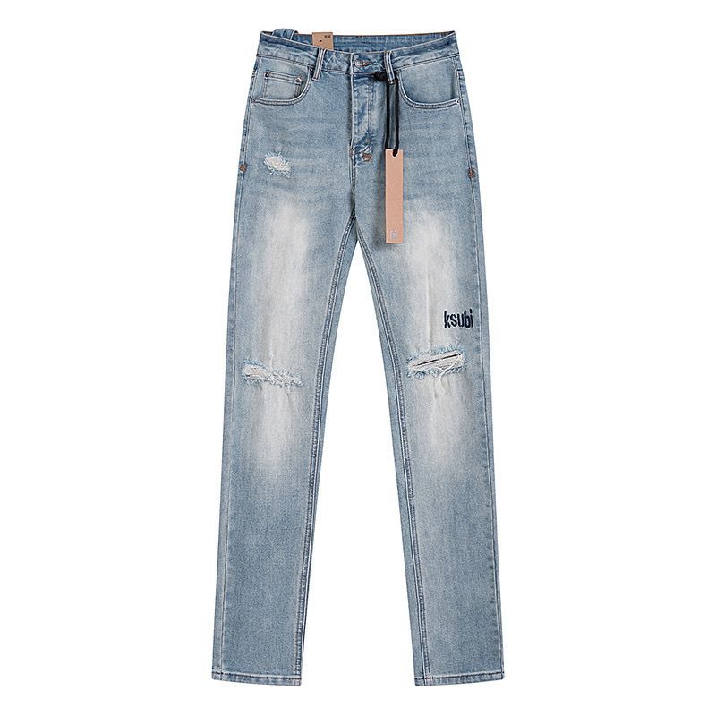 Ksubi Embroidered Logo Ripped Jeans OKZY202679