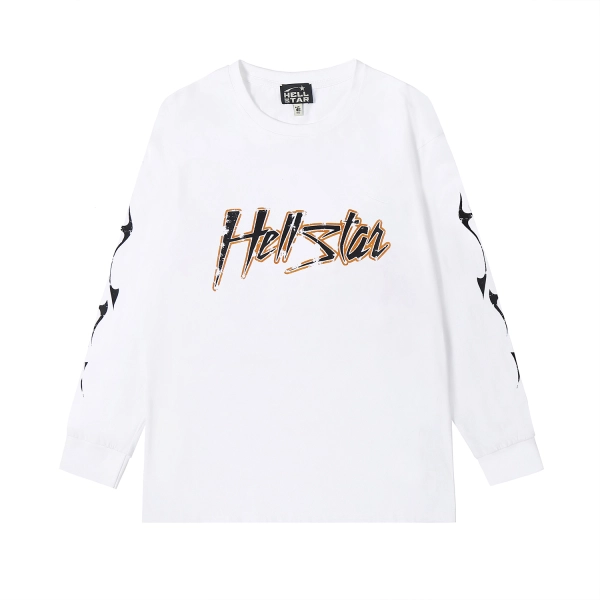 Hellstar Faith To Paradise White Long Sleeve Tee OKZY2026801