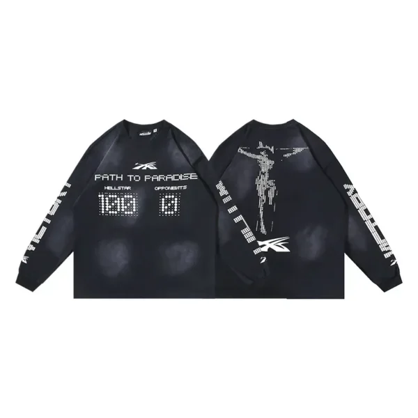 Hellstar Path To Paradise Black Long Sleeve Tee OKZY2026803