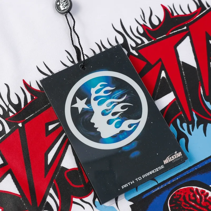 Hellstar World Tour Brain White Long Sleeve Tee OKZY2026806