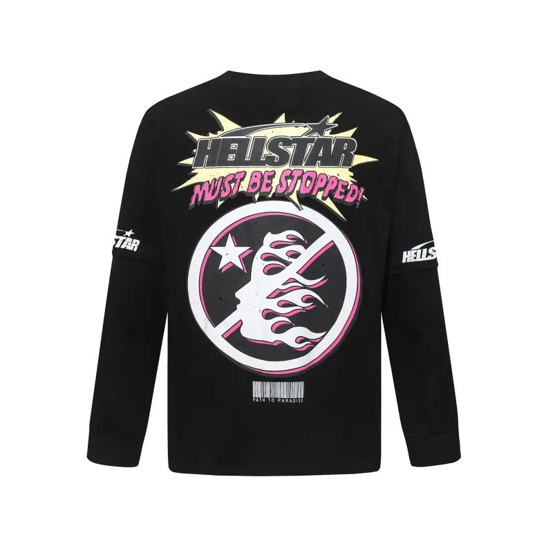 Hellstar Breaking News Black Long Sleeve Tee OKZY2026812