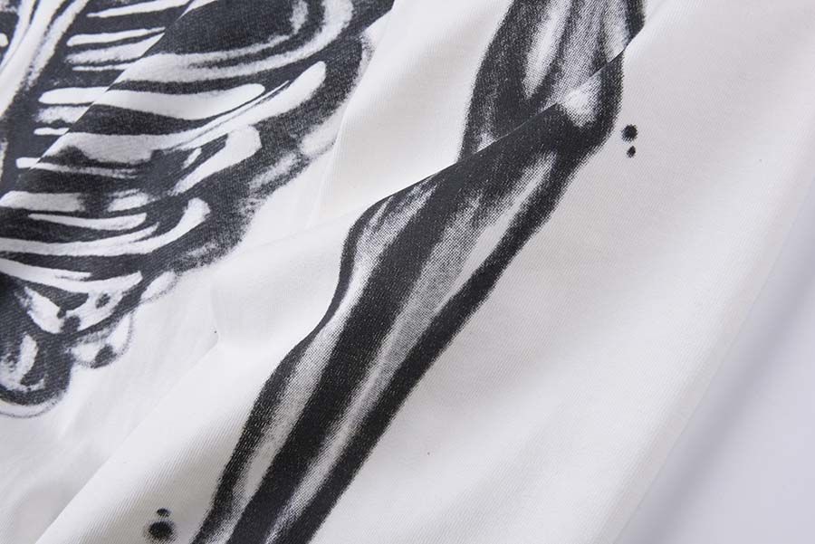 Hellstar No Guts No Glory Skeleton White Long Sleeve Tee OKZY2026813
