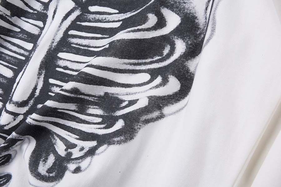 Hellstar No Guts No Glory Skeleton White Long Sleeve Tee OKZY2026813