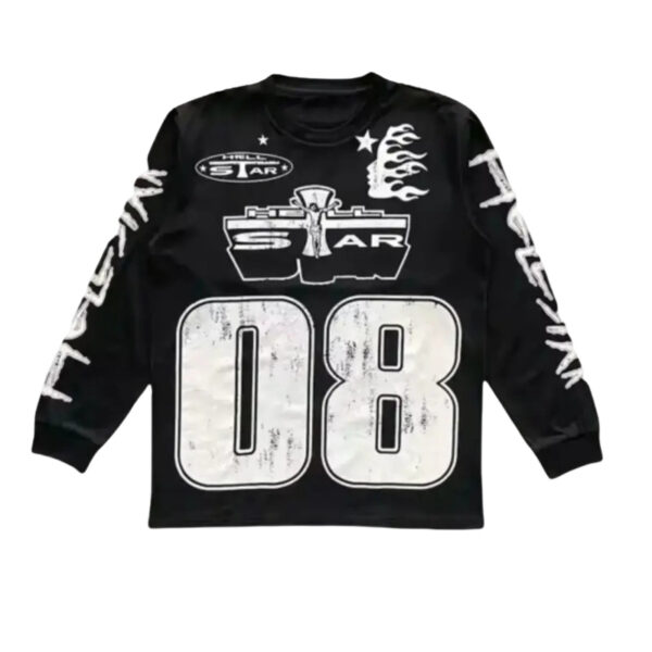 Hellstar 08 Racing Black Long Sleeve Tee OKZY2026814