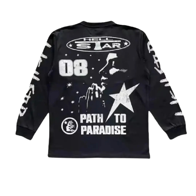 Hellstar 08 Racing Black Long Sleeve Tee OKZY2026814