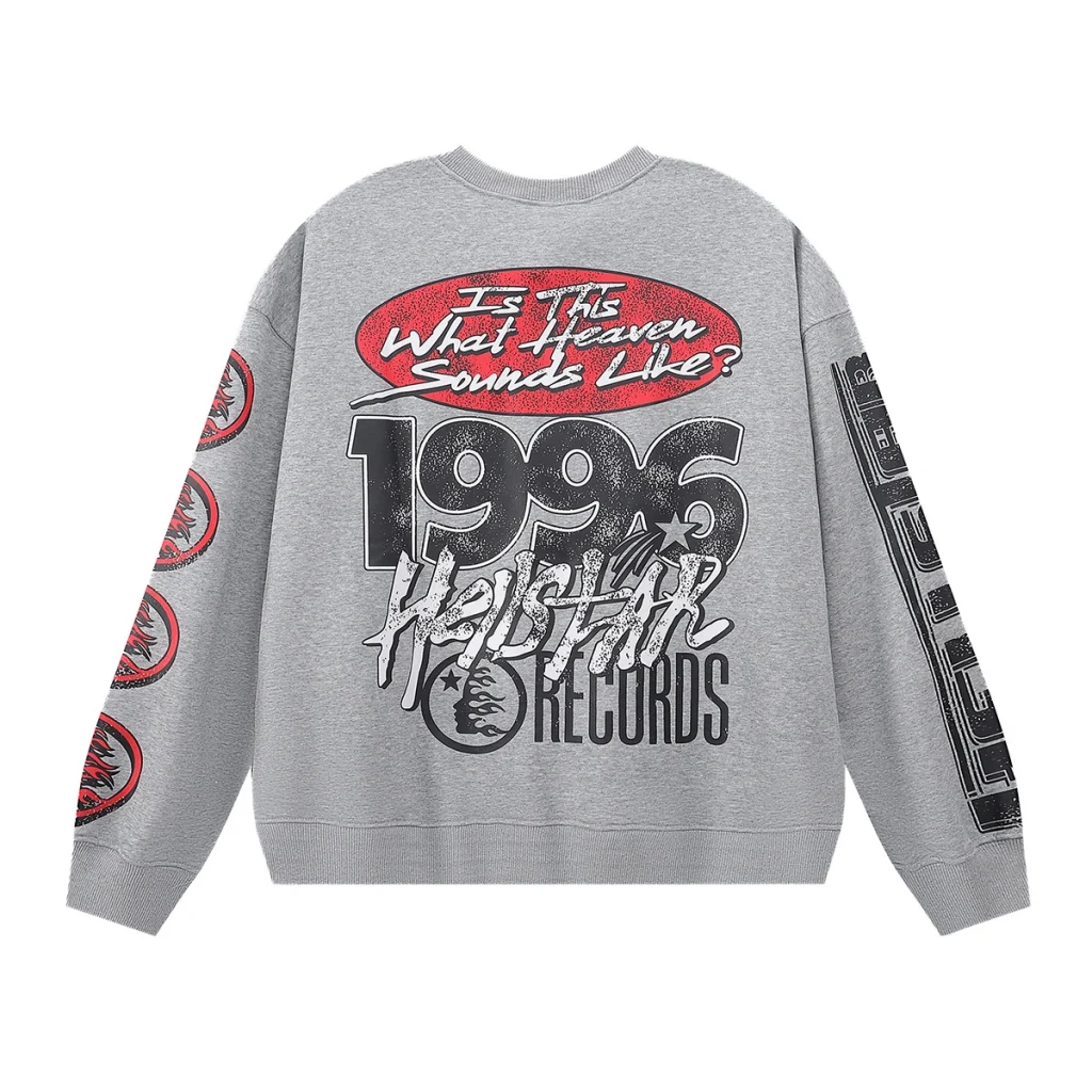 Hellstar Screaming Face Grey Crewneck Sweatshirt OKZY2026816