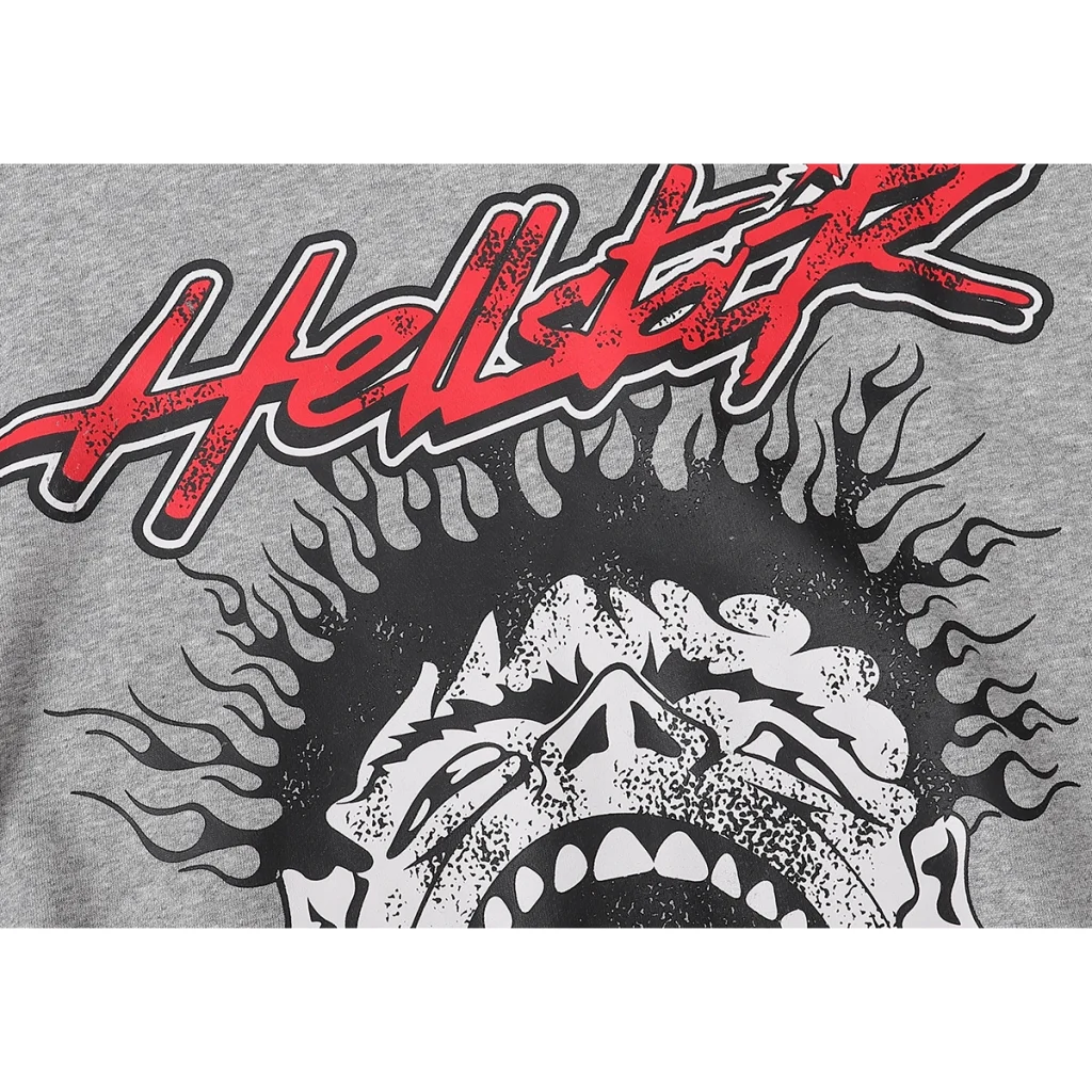 Hellstar Screaming Face Grey Crewneck Sweatshirt OKZY2026816