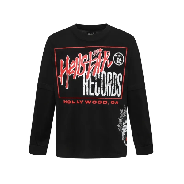 Hellstar Records Black Long Sleeve Tee OKZY2026823