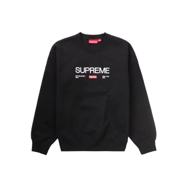 Supreme Established 1994 Black Crewneck Sweatshirt OKZY2026828
