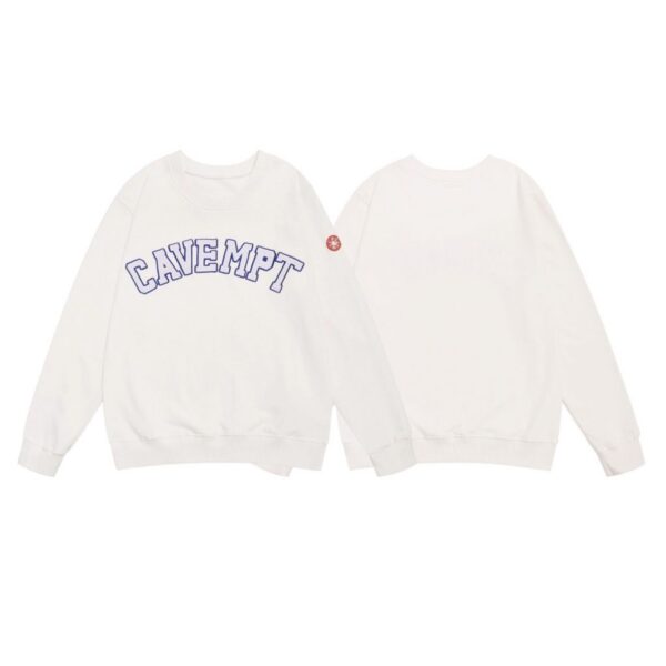Cav Empt Arch Logo White Blue Sweatshirt OKZY2026829