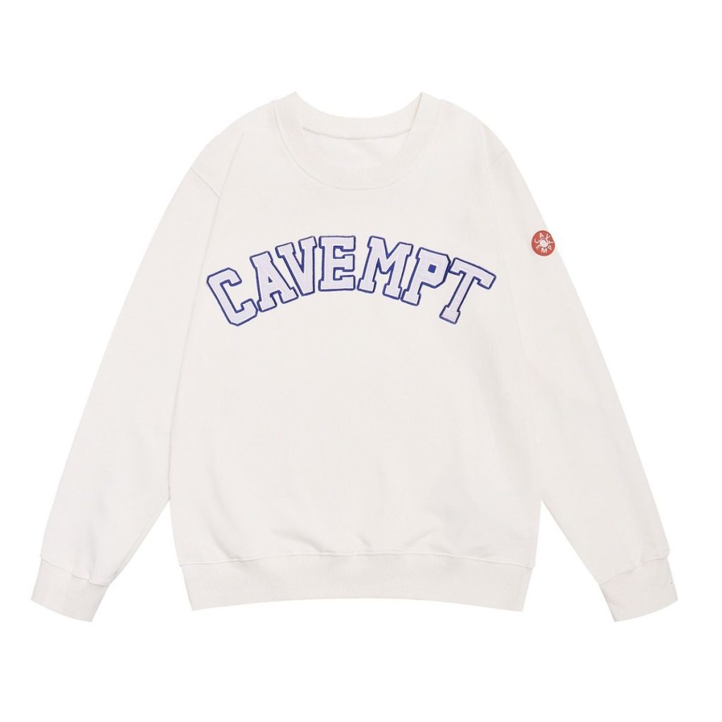 Cav Empt Arch Logo White Blue Sweatshirt OKZY2026829