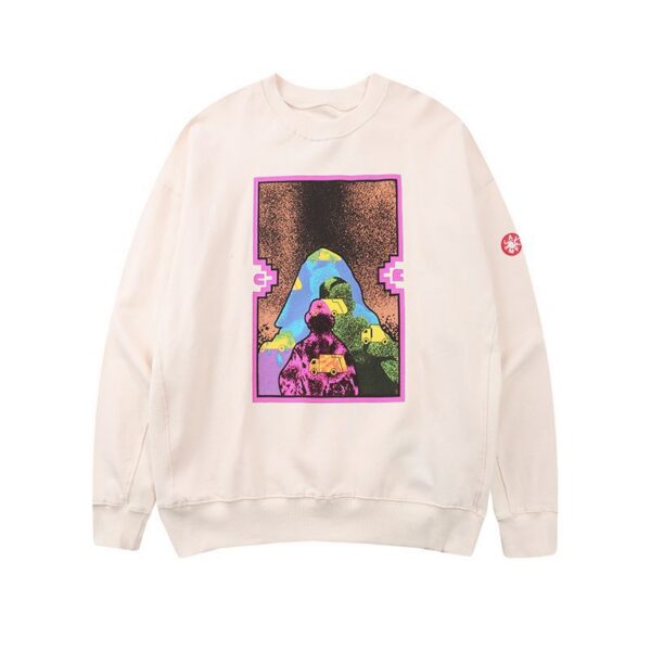Cav Empt Psychedelic Poster Beige Sweatshirt OKZY2026832