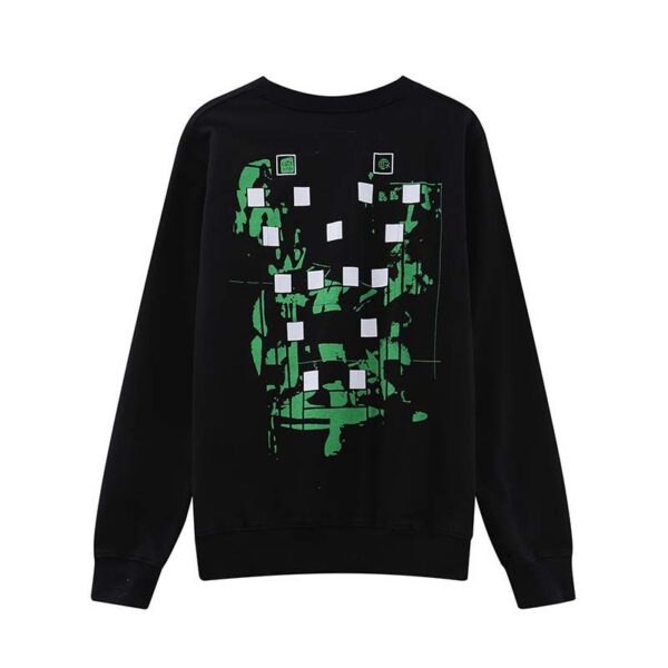 Cav Empt Green Block Print Black Sweatshirt OKZY2026837