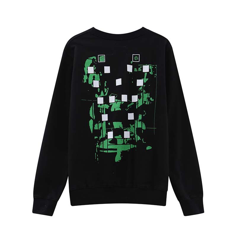 Cav Empt Green Block Print Black Sweatshirt OKZY2026837