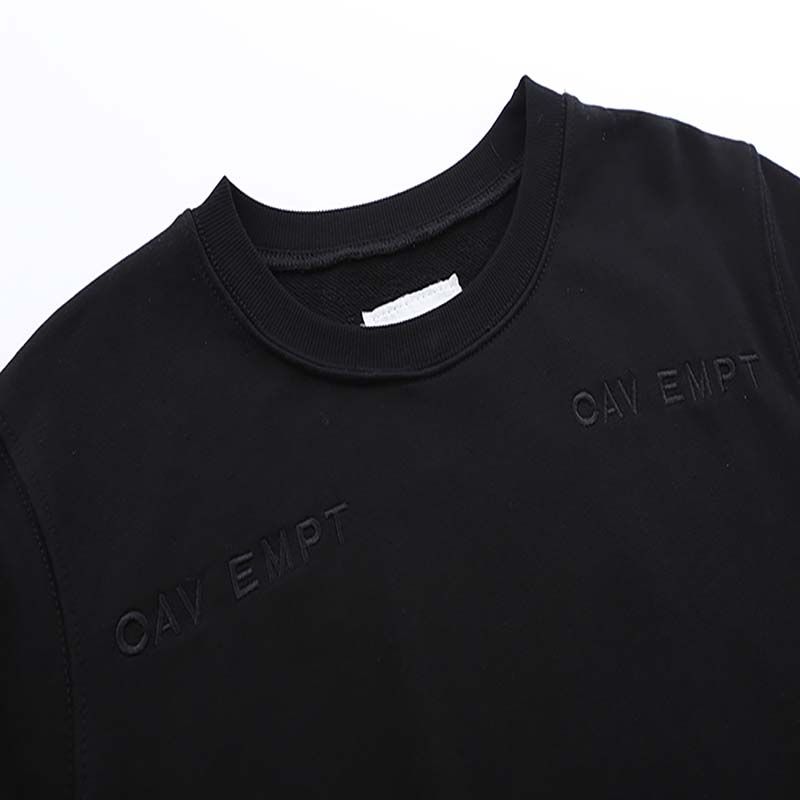 Cav Empt Green Block Print Black Sweatshirt OKZY2026837