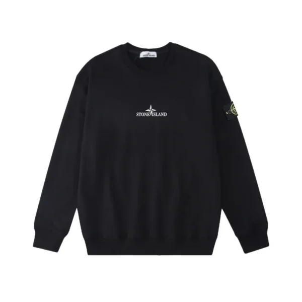 Stone Island Back Compass Print Black Sweatshirt OKZY2026839