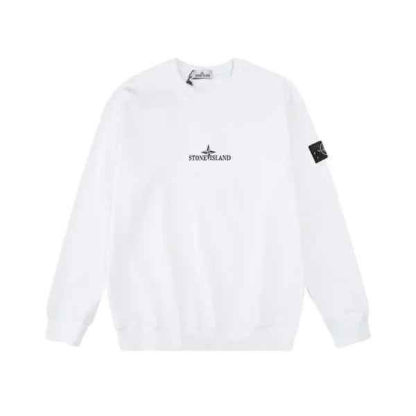 Stone Island Back Compass Print White Sweatshirt OKZY2026840