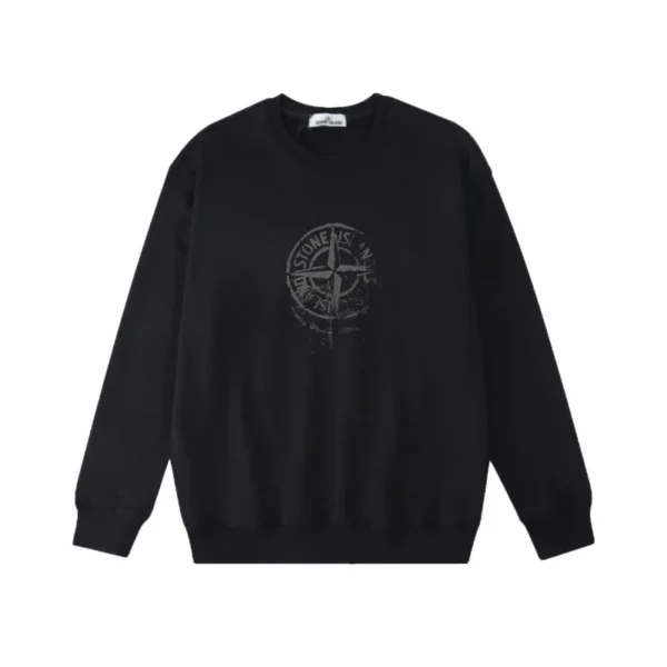 Stone Island Front Faded Compass Black Sweatshirt OKZY2026842