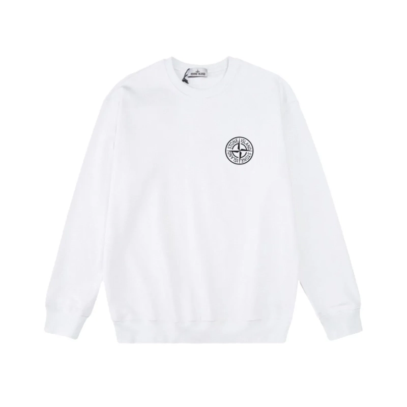 Stone Island 6415 Arch Logo White Sweatshirt OKZY2026846