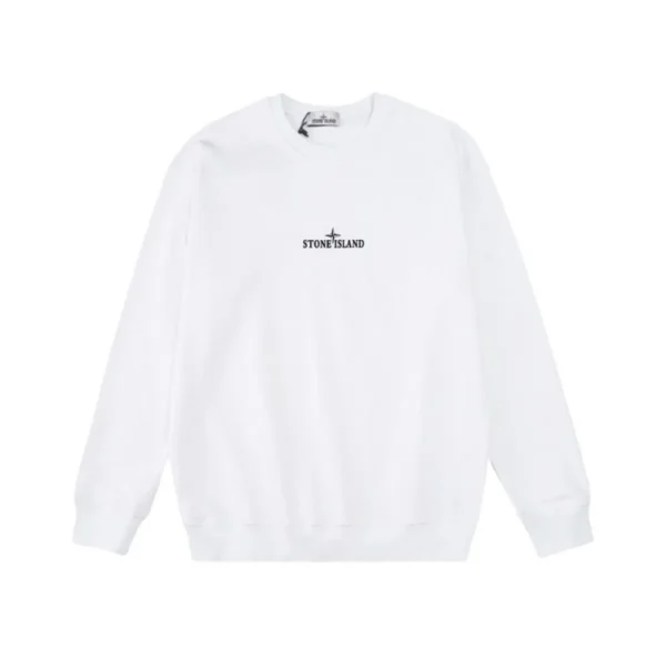 Stone Island Paint Stroke Compass White Sweatshirt OKZY2026848