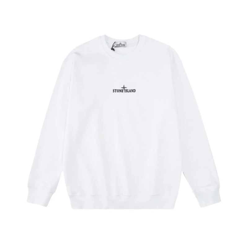 Stone Island Paint Stroke Compass White Sweatshirt OKZY2026848