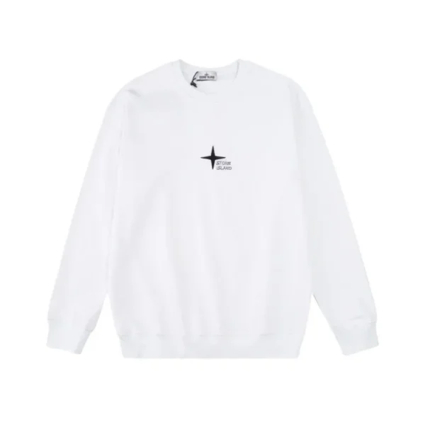 Stone Island Color Block Compass White Sweatshirt OKZY2026850
