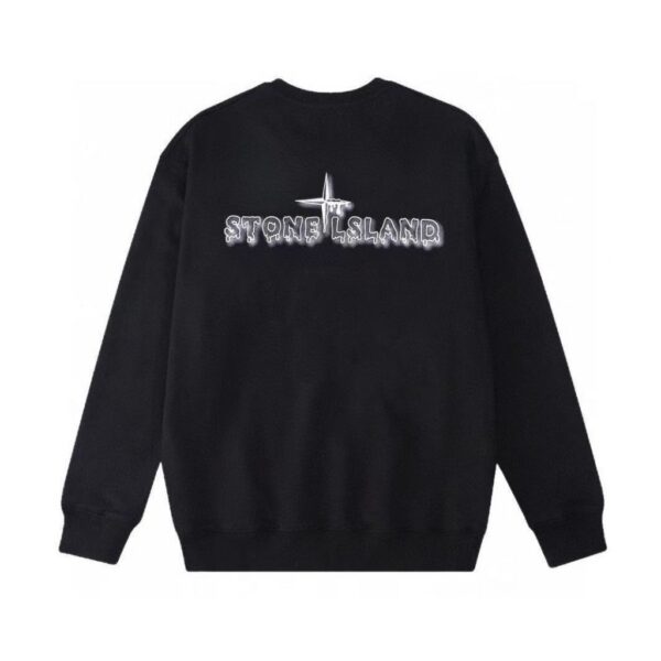 Stone Island Dripping Compass Black Sweatshirt OKZY2026851