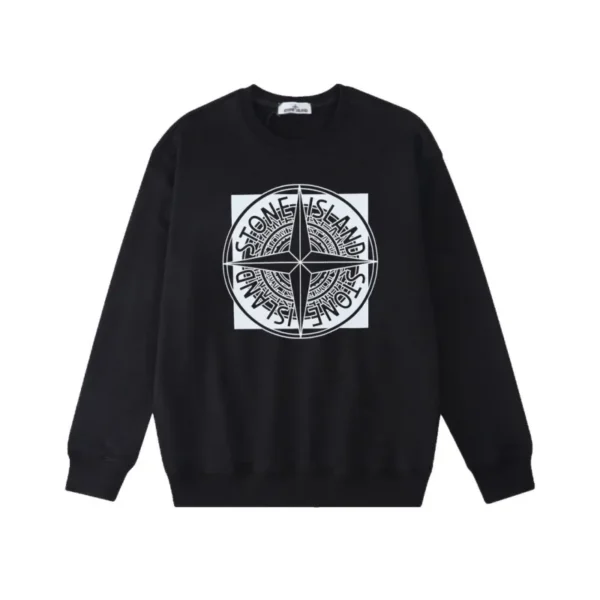 Stone Island Square Totem Compass Black Sweatshirt OKZY2026856